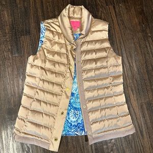 🌴 Lily Pulitzer 🌴 Iliana Gold Puffer Vest Size L